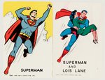 "COMIC TRADERS" CARD PAIR INCLUDING SUPERMAN.