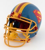 SUPERMAN CUSTOM DECORATED VINTAGE FOOTBALL HELMET.