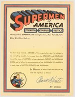 SUPERMAN "SUPERMEN OF AMERICA" 1965 PARTIAL CLUB KIT.