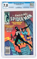 AMAZING SPIDER-MAN #252 MAY 1984 CGC 7.0 FINE/VF (NEWSSTAND EDITION-FIRST BLACK COSTUME).