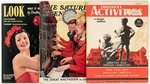 1940s MAGAZINE TRIO WITH EARLY SUPERMAN CONTENT.