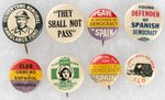 SPANISH CIVIL WAR COLLECTION OF EIGHT BUTTONS INC. ILD AND "THEY SHALL NOT PASS."