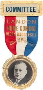 "LANDON HOMECOMING WEST MIDDLESEX, PA" RARE RIBBON BADGE.