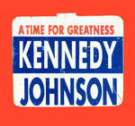 JFK "A TIME FOR GREATNESS" LARGE LITHO TAB.