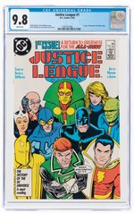 JUSTICE LEAGUE #1 MAY 1987 CGC 9.8 NM/MINT (FIRST MAXWELL LORD).