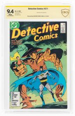 DETECTIVE COMICS #571 FEBRUARY 1987 CBCS VERIFIED SIGNATURE 9.4 NM.