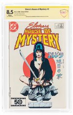 ELVIRA'S HOUSE OF MYSTERY #2 APRIL 1986 CBCS VERIFIED SIGNATURE 8.5 VF+.