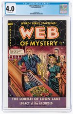 WEB OF MYSTERY #2 APRIL 1951 CGC 4.0 VG.