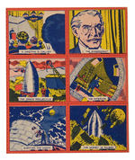 "A TRIP AROUND THE MOON FLIP CARDS" UNCUT SHEET.