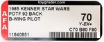 STAR WARS: THE POWER OF THE FORCE - B-WING PILOT 92 BACK AFA 70 Y-EX+.