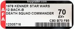 STAR WARS - DEATH SQUAD COMMANDER 12 BACK-B AFA 70 EX+.