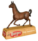 "BURGER BEER" COUNTERTOP HORSE DISPLAY.