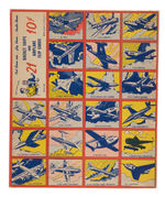 "ROCKET SHIPS AND AIRPLANE FLIP CARDS" UNCUT SHEET.