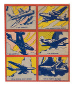 "ROCKET SHIPS AND AIRPLANE FLIP CARDS" UNCUT SHEET.