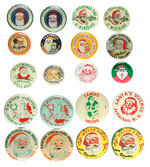 SANTA LARGE COLLECTION OF LITHO BUTTONS.