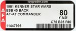 STAR WARS: THE EMPIRE STRIKES BACK - AT-AT COMMANDER 45 BACK AFA 80 Y-NM.