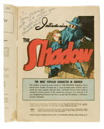 "SHADOW COMICS" FIRST ISSUE SIGNED BY SHADOW CREATOR WALTER GIBSON.