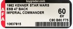 STAR WARS: THE EMPIRE STRIKES BACK - IMPERIAL COMMANDER 47 BACK AFA 60 EX.