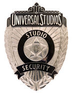 "UNIVERSAL STUDIOS/STUDIO SECURITY/169" BADGE.