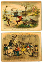 BLACK CHARACTER "SUNNY SOUTH" 1882 CARD SET OF SIX.