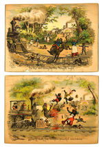 BLACK CHARACTER "SUNNY SOUTH" 1882 CARD SET OF SIX.