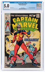 CAPTAIN MARVEL #17 OCTOBER 1969 CGC 5.0 VG/FINE.