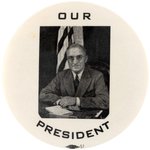 TRUMAN "OUR PRESIDENT" OVAL OFFICE PORTRAIT BUTTON HAKE #2008.