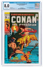 CONAN THE BARBARIAN #5 MAY 1971 CGC 8.0 VF.