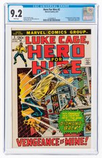 HERO FOR HIRE #2 AUGUST 1972 CGC 9.2 NM- (FIRST CLAIRE TEMPLE).