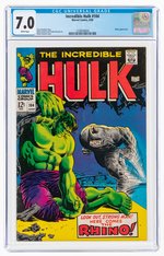 INCREDIBLE HULK #104 JUNE 1968 CGC 7.0 FINE/VF.