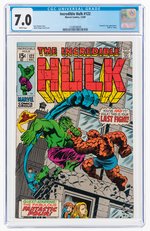 INCREDIBLE HULK #122 DECEMBER 1969 CGC 7.0 FINE/VF (HULK VS. THING).