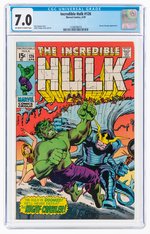 INCREDIBLE HULK #126 APRIL 1970 CGC 7.0 FINE/VF.