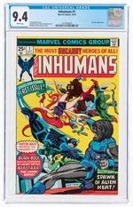 INHUMANS #1 OCTOBER 1975 CGC 9.4 NM.