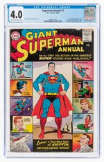 SUPERMAN ANNUAL #1 OCTOBER 1960 CGC 4.0 VG.