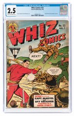 WHIZ COMICS #33 AUGUST 1942 CGC 2.5 GOOD+.