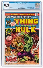 MARVEL FEATURE #11 SEPTEMBER 1973 CGC 9.2 NM- (HULK VS. THING).