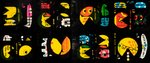 PAC-MAN 1980 FLEER STICKERS UNCUT PRE-PRODUCTION TEST SHEET- FACTORY ERROR.