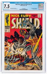 NICK FURY, AGENT OF S.H.I.E.L.D. #2 JULY 1968 CGC 7.5 VF-.