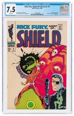 NICK FURY, AGENT OF S.H.I.E.L.D. #5 OCTOBER 1968 CGC 7.5 VF-.