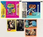 STAR WARS TOPPS 1977 GUM CARD/STICKER SETS- SERIES 3 & 5 WITH WRAPPERS.