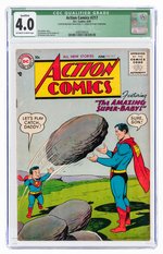 ACTION COMICS #217 JUNE 1956 CGC QUALIFIED 4.0 VG.