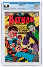 BATMAN #186 NOVEMBER 1966 CGC 6.0 FINE. (JOKER COVER).