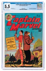 CAPTAIN MARVEL ADVENTURES #113 OCTOBER 1950 CGC 5.5 FINE-.