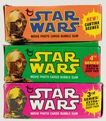 STAR WARS TOPPS GUM CARDS EMPTY DISPLAY BOXES FOR SERIES 3-5.