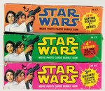 STAR WARS TOPPS GUM CARDS EMPTY DISPLAY BOXES FOR SERIES 3-5.