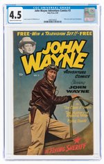 JOHN WAYNE ADVENTURE COMICS #3 JUNE 1950 CGC 4.5 VG+.