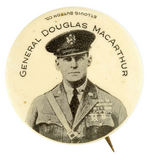 "GENERAL DOUGLAS MacARTHUR" SCARCE BUTTON.