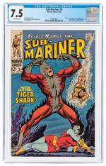 SUB-MARINER #5 SEPTEMBER 1968 CGC 7.5 VF- (FIRST TIGER SHARK).