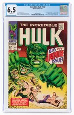 INCREDIBLE HULK #102 APRIL 1968 CGC 6.5 FINE+.