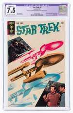 STAR TREK #4 JUNE 1969 CGC RESTORED 7.5 SLIGHT (B-1) VF-.